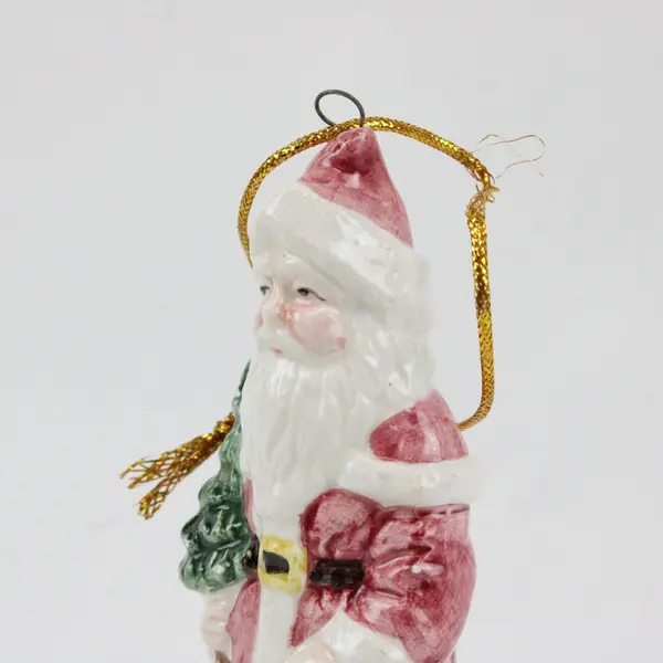 Vintage Enesco Otagiri Ceramic Santa Christmas Ornament 1995