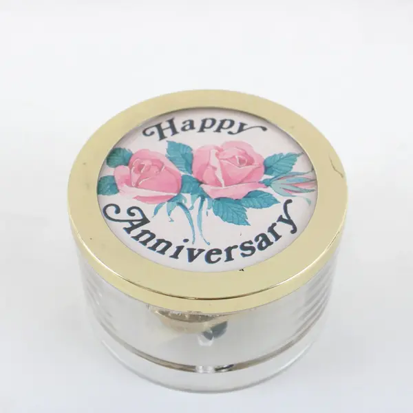 Berkeley Designs Happy Anniversary Clear Music Box Plays Anniversary Waltz
