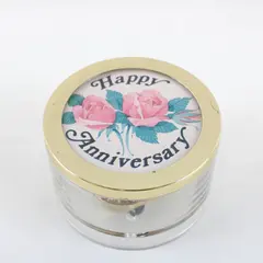 Berkeley Designs Happy Anniversary Clear Music Box Plays Anniversary Waltz