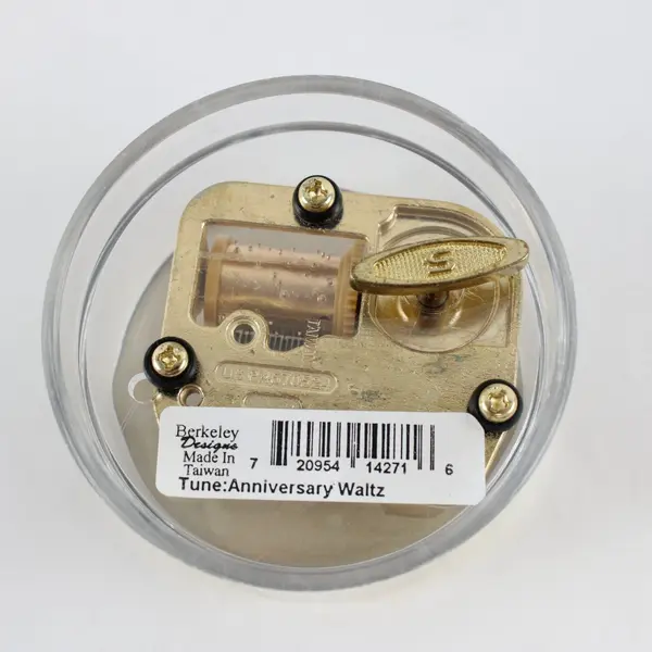 Berkeley Designs Happy Anniversary Clear Music Box Plays Anniversary Waltz