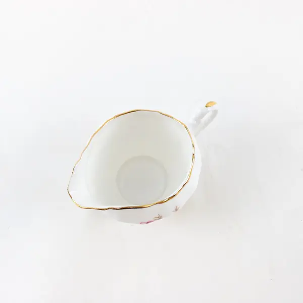 Vintage Imperial Fine Bone China Creamer Floral Gold Trim England