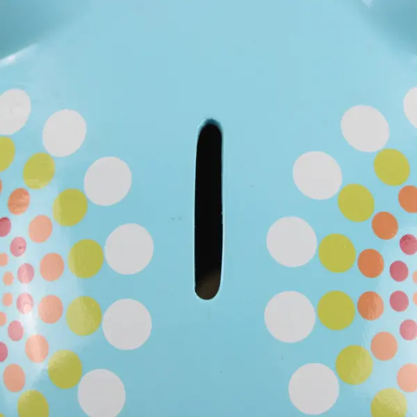 Target 2011 Blue Floral Polka Dot Ceramic Piggy Bank