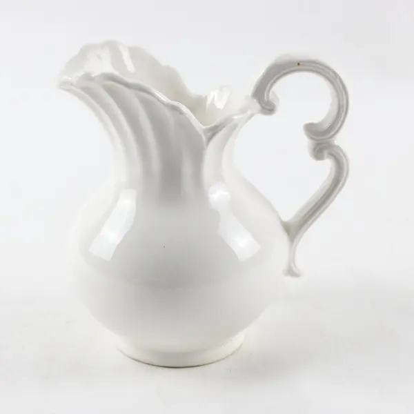 Vintage White Ceramic Creamer Milk Server E-268 Classic Tabletop