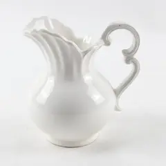 Vintage White Ceramic Creamer Milk Server E-268 Classic Tabletop