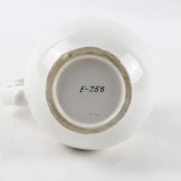 Vintage White Ceramic Creamer Milk Server E-268 Classic Tabletop