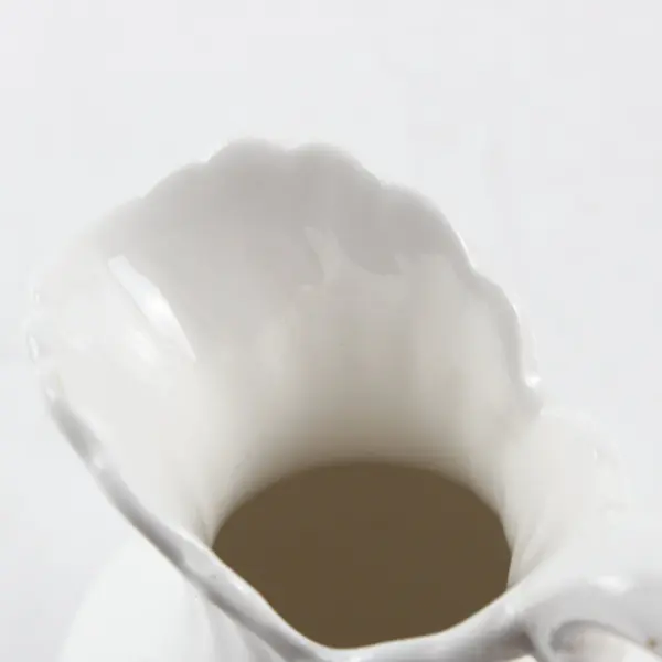 Vintage White Ceramic Creamer Milk Server E-268 Classic Tabletop