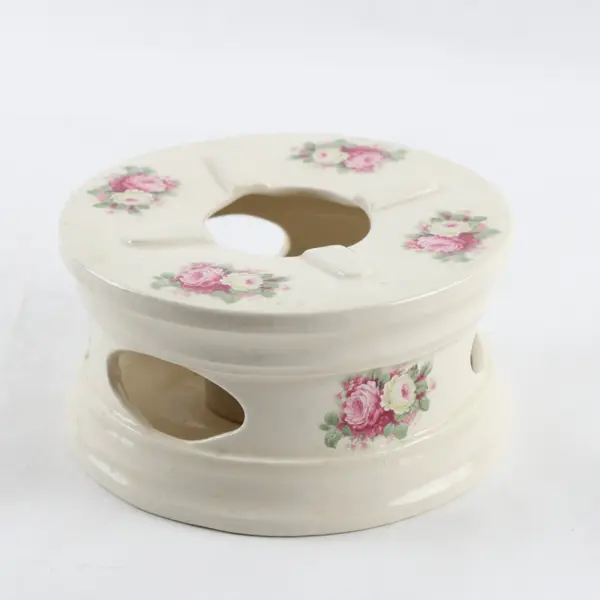 CARE Inc. Vintage Porcelain Floral Teapot Warmer White