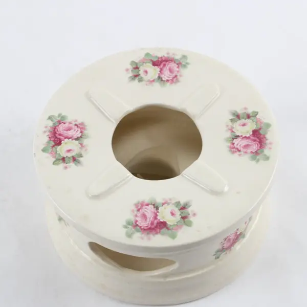 CARE Inc. Vintage Porcelain Floral Teapot Warmer White