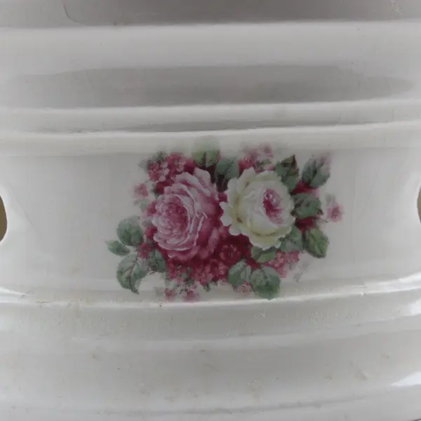 CARE Inc. Vintage Porcelain Floral Teapot Warmer White