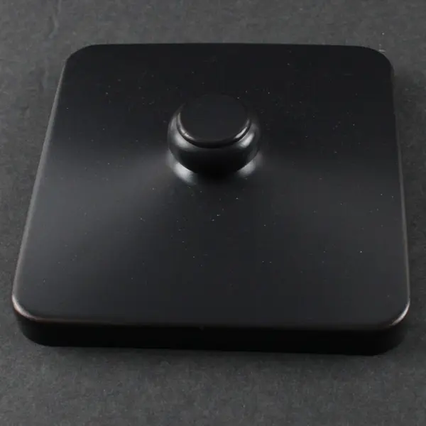 Square Clear Glass Bath Canister With Lid Thick Molded 5.5 Inch
