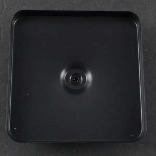Square Clear Glass Bath Canister With Lid Thick Molded 5.5 Inch