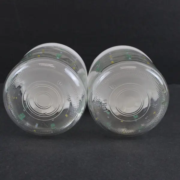 Precious Moments Set 2 Glass Candy Jars Lids Christmas Sweetest Time 822