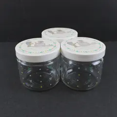 Precious Moments Christmas Glass Lidded Jars Set 3 Nothing Could Be Sweeter