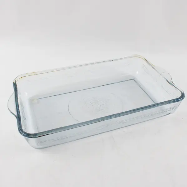 Vintage 1940s Fire-King Philbe Clear Glass Loaf Pan Bakeware