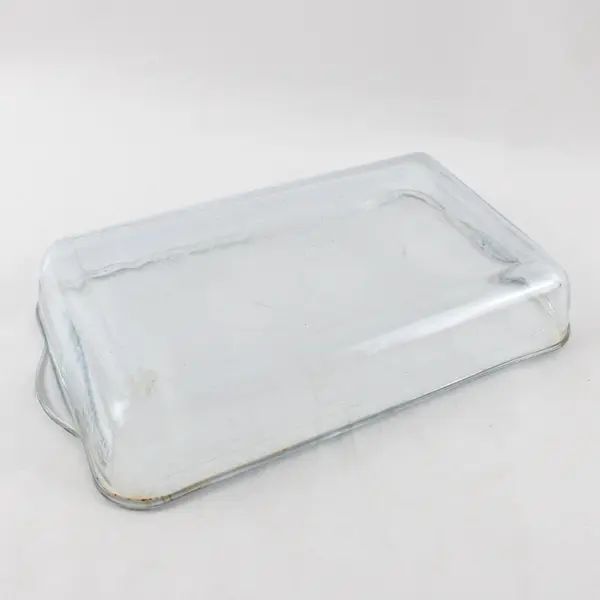 Vintage 1940s Fire-King Philbe Clear Glass Loaf Pan Bakeware