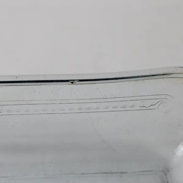 Vintage 1940s Fire-King Philbe Clear Glass Loaf Pan Bakeware