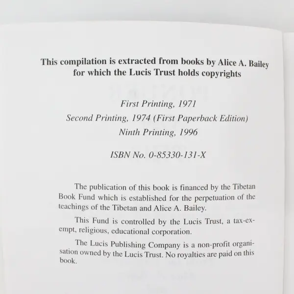 Vintage 1996 Ponder on This From The Writings of Alice A Bailey & Djwhal Khul PB