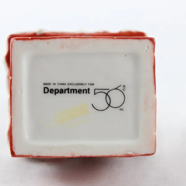 Vintage Department 56 Porcelain Hinged Trinket Box Santa Chimney