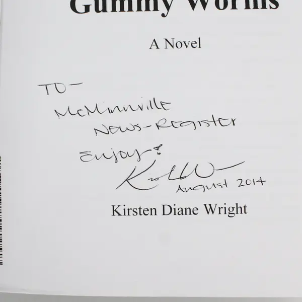Living on Gummy Worms Self-Published Novel Kirsten Diane Wright Signed 2014 PB