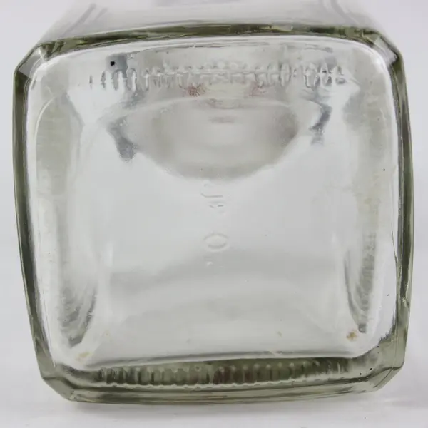 Lot of 3 Bormioli Rocco Clear Square Glass Swing Top Bottles White Stoppers