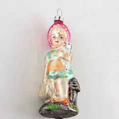 Christopher Radko Vintage 1991 Glass Ornament Madeleine's Puppy 4" Good