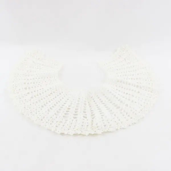 Vintage-Style Handmade White Crochet Detachable Lace Collar