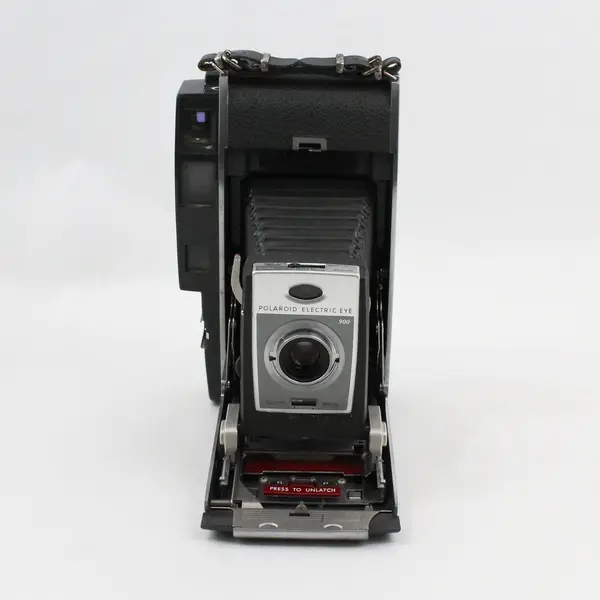 Vintage Polaroid 900 Electric Eye Land Camera Gray Wink-Light Flash Case