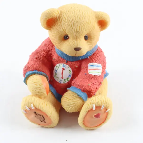 Enesco Cherished Teddies Toybox Teddies Tellie the Time Bear Squeak Toy