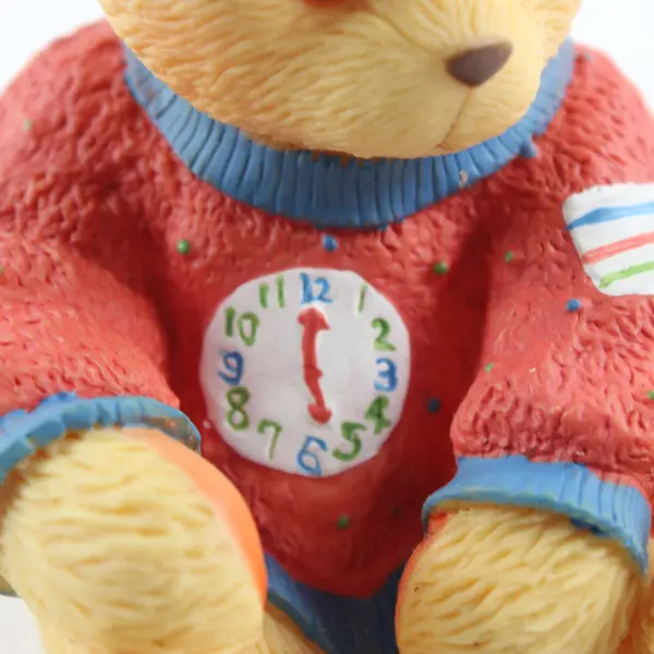 Enesco Cherished Teddies Toybox Teddies Tellie the Time Bear Squeak Toy
