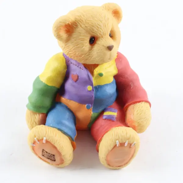Enesco Cherished Teddies Toybox Corey the Color Bear Squeaks w/ Box