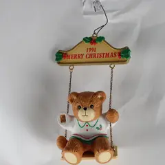 Enesco Treasury Christmas Ornament 1991 Swingtime Lucy & Me