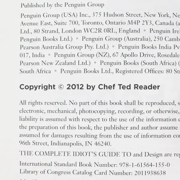 The Complete Idiot's Guide to Smoking Foods Chef Ted Reader