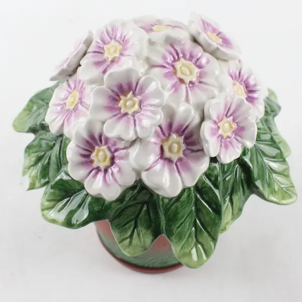 Fitz & Floyd Forever In Bloom Primroses Porcelain Lidded Box 5.5in Used