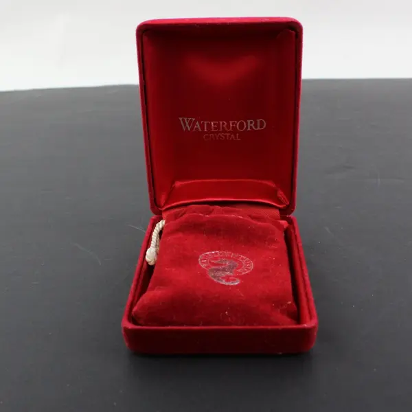 Waterford Crystal Twelve Days Of Christmas 1990 7 Swans-a-Swimming Felt Box Bag 