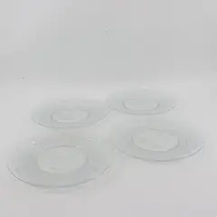 KIG Malaysia Trellis Clear Glass Dinner Plates Set of 4 10 Inch