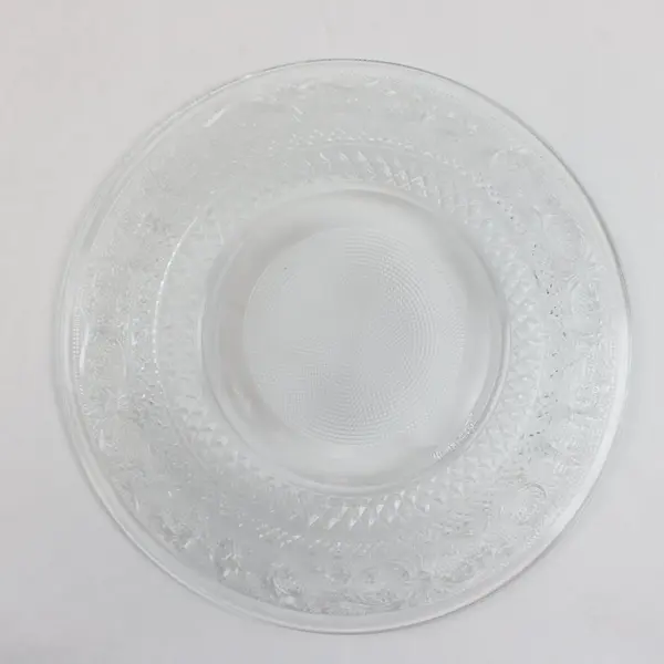 KIG Malaysia Trellis Clear Glass Dinner Plates Set of 4 10 Inch