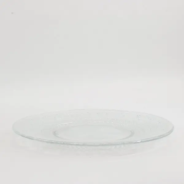KIG Malaysia Trellis Clear Glass Dinner Plates Set of 4 10 Inch