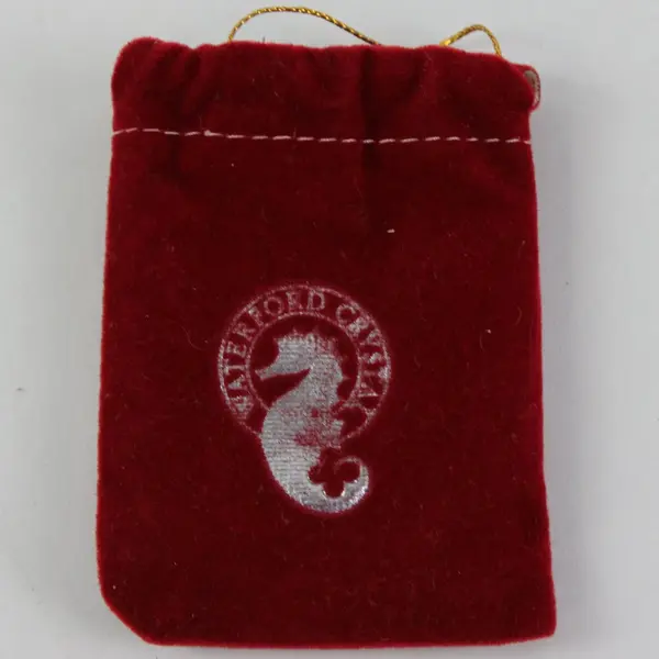 Waterford Crystal 1992 Nine Ladies Dancing Ornament 3" with Felt Bag & Box