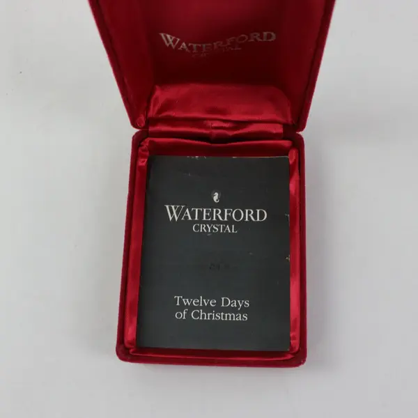 Waterford Crystal 1992 Nine Ladies Dancing Ornament 3" with Felt Bag & Box