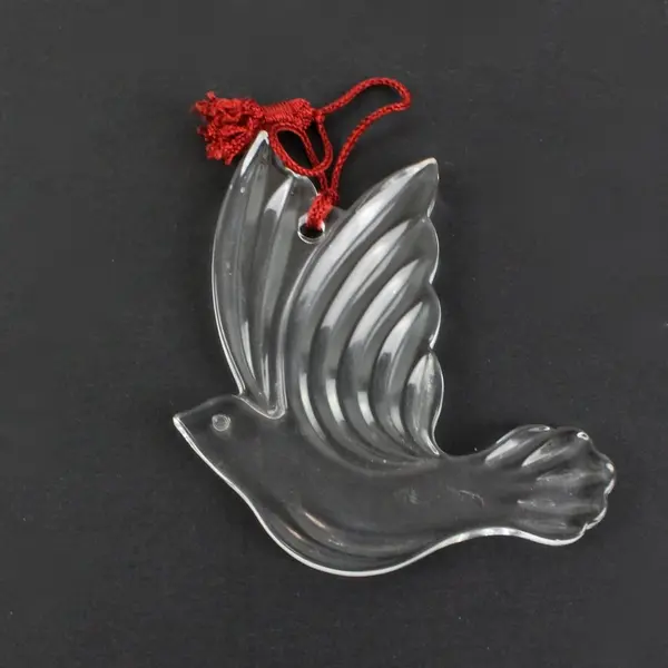 Waterford Crystal Christmas Dove Ornament with Felt Bag & Box 3" Tall