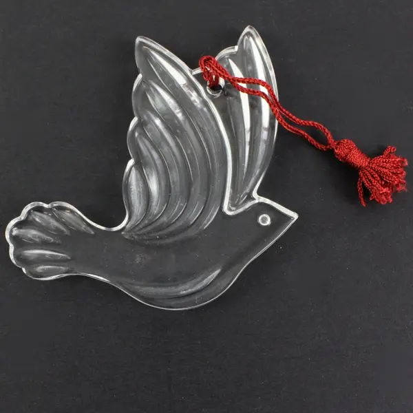 Waterford Crystal Christmas Dove Ornament with Felt Bag & Box 3" Tall