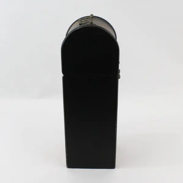 Single Bottle Wooden Wine Carrier Box Dark Brown Rustic Wine Storage 14x4.5 Inch