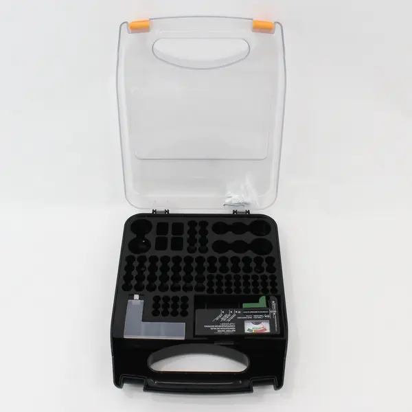 Amazon Basics Plastic Battery Organizer Storage Case With Battery Tester 