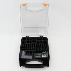 Amazon Basics Plastic Battery Organizer Storage Case With Battery Tester 