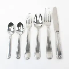 Lot of 6 Fortessa Caviar Assorted Silverware Flatware Used