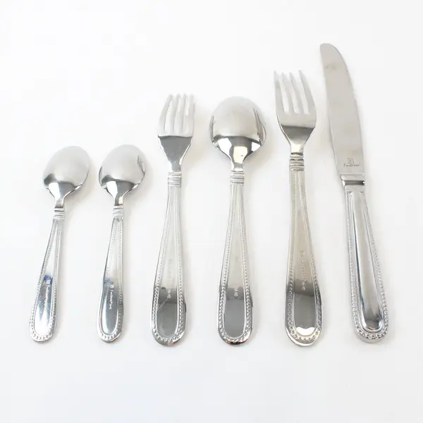 Lot of 6 Fortessa Caviar Assorted Silverware Flatware Used