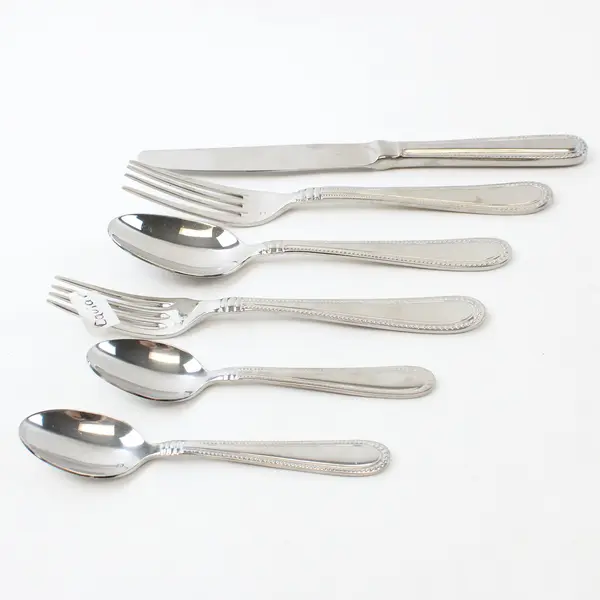 Lot of 6 Fortessa Caviar Assorted Silverware Flatware Used