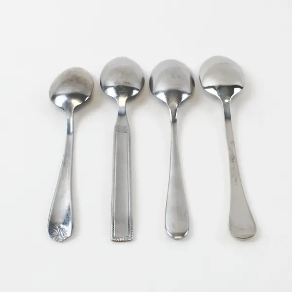 Lot of 4 Spoons 6.5 & 6 Inch Kitchen Dining Table Flatware