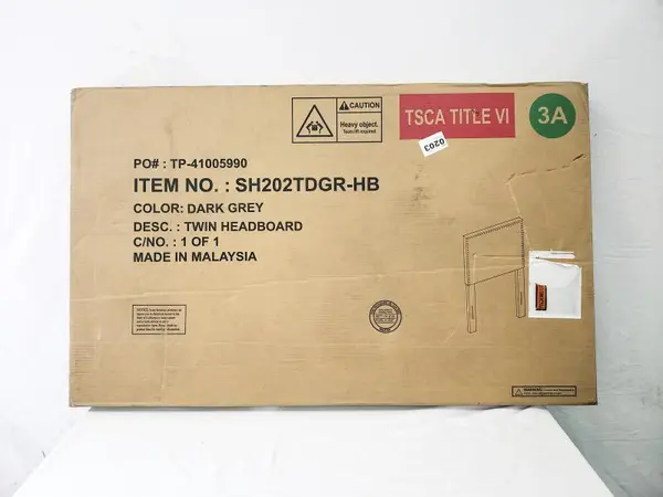 Wayfair Latitude Run Dark Gray Twin Headboard Open Box SH202TDGR-HB