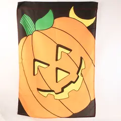 E Mishan Halloween Jack-O-Lantern Yard Flag 28" x 40" Pre-Owned Decor